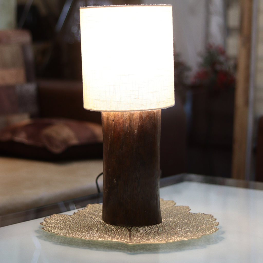 Modern Wooden Table Lamp with Soft Fabric Shade