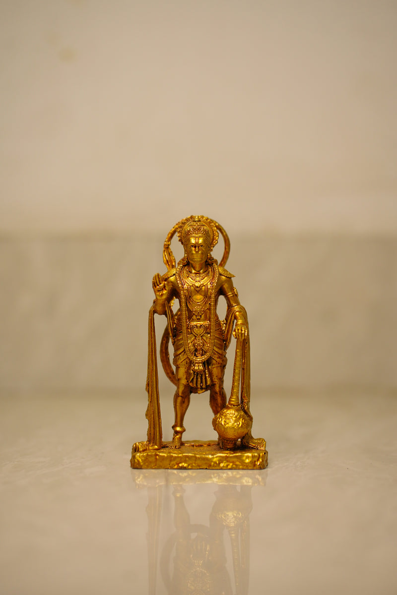 Standing Hanuman Ji Idol – Gold Finish