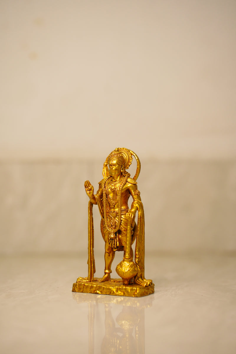 Standing Hanuman Ji Idol – Gold Finish