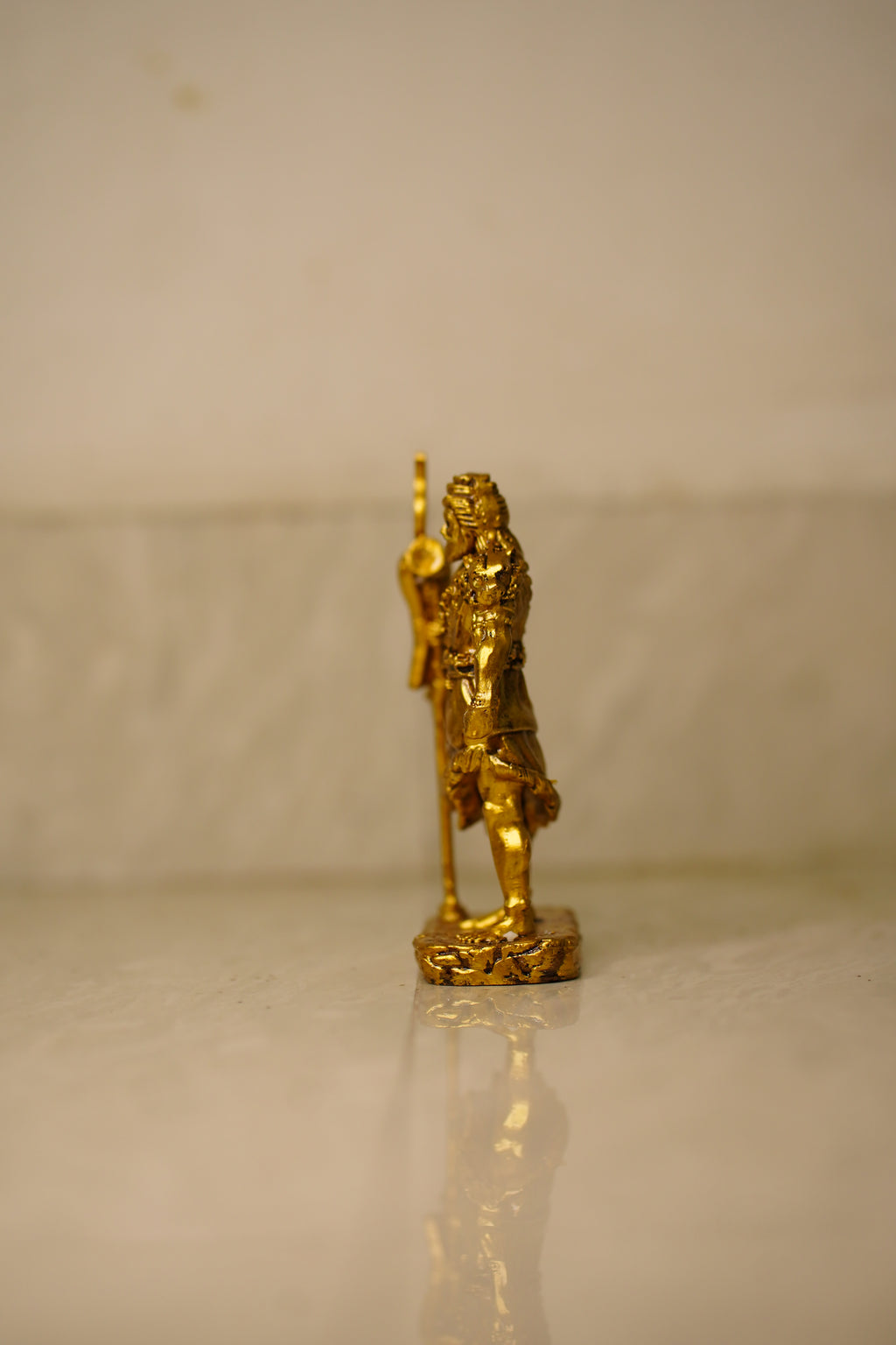 Mahadev Shiv Idol with Trishul – Gold Finish