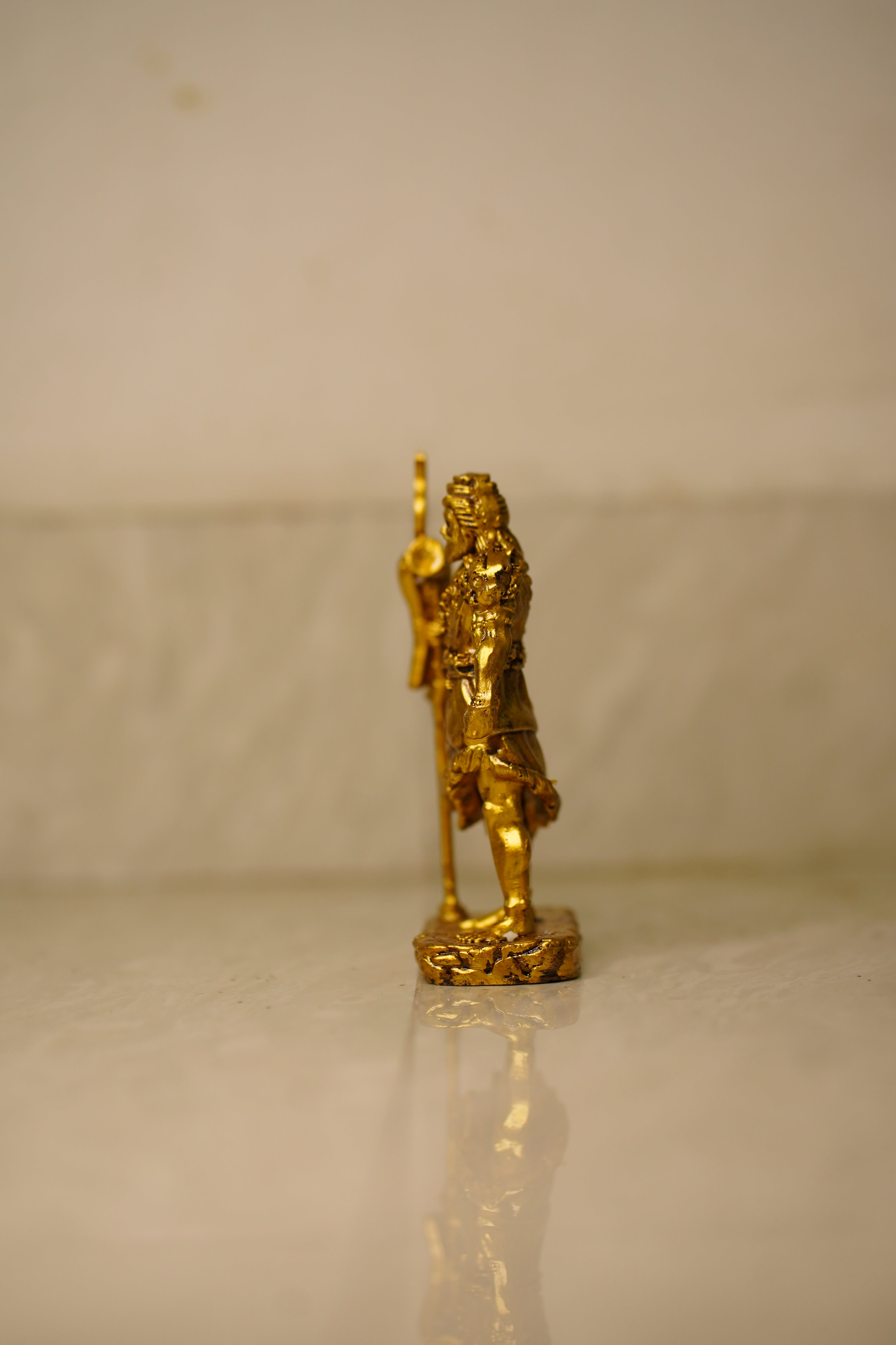 Mahadev Shiv Idol with Trishul – Gold Finish