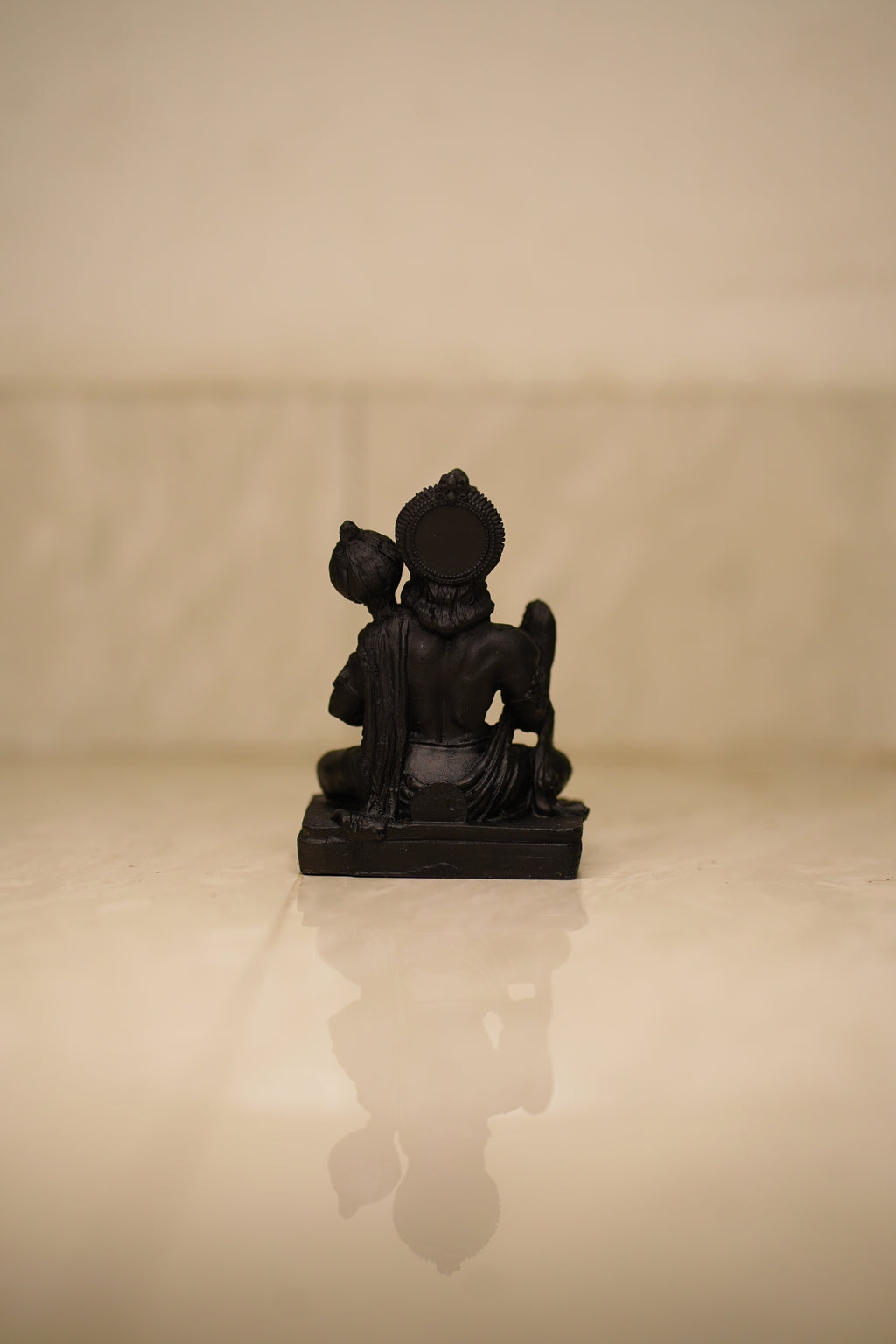 Hanuman Ji Blessing Idol – Matte Black Finish