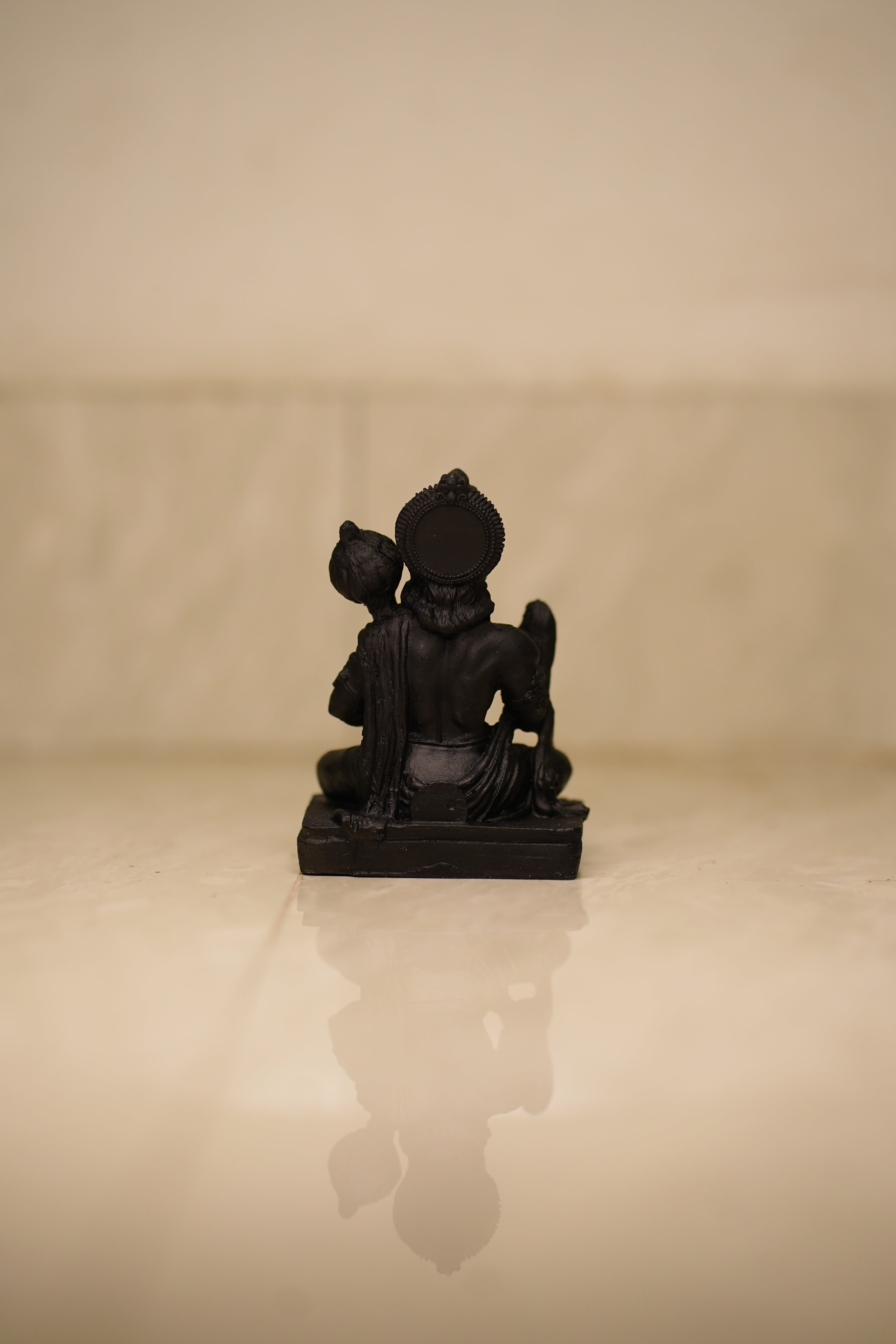 Hanuman Ji Blessing Idol – Matte Black Finish