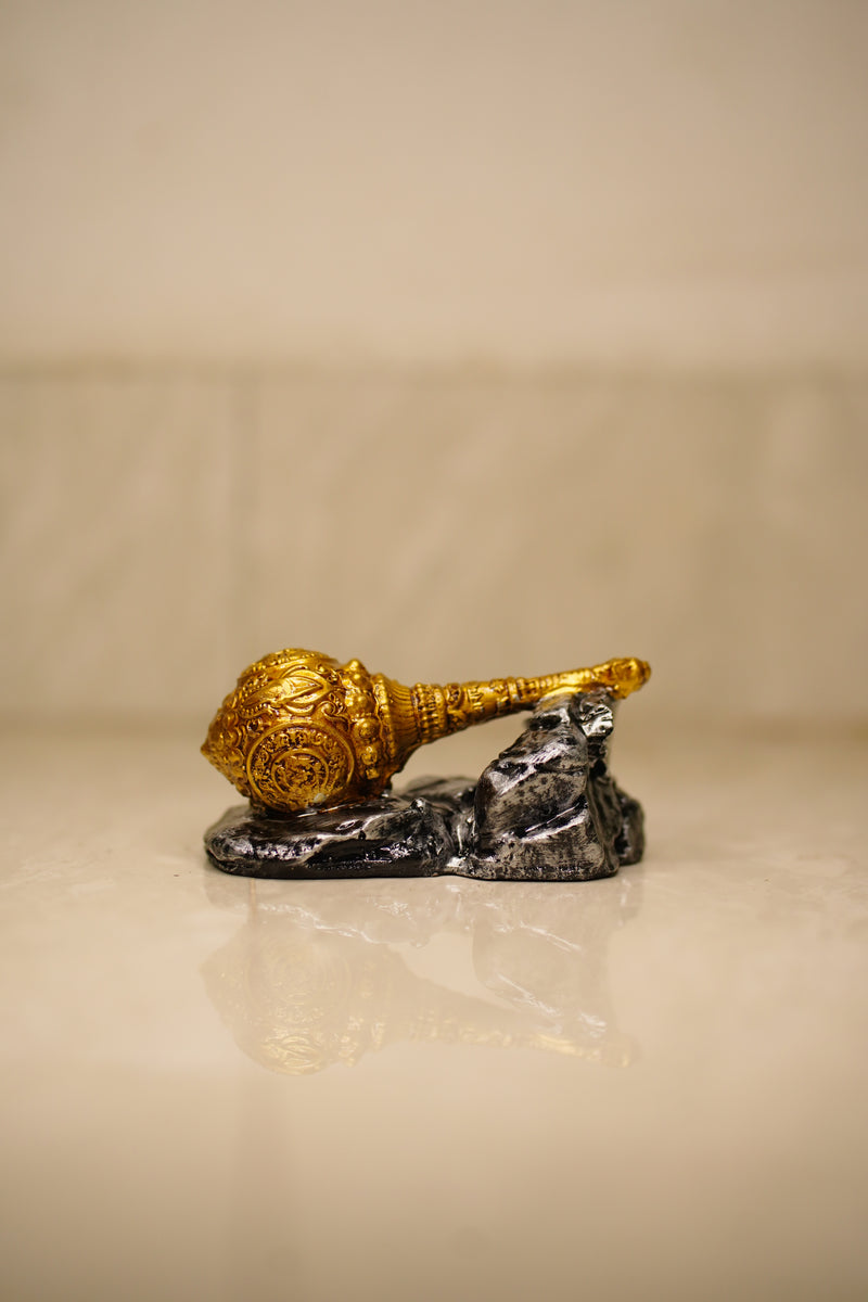 Shiv Shankh Idol – Gold & Stone Finish