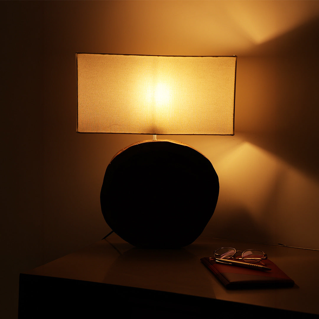 Aure- Handcrafted Sheesham wood ambient lamp
