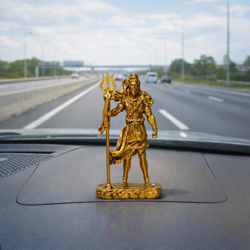 Standing Mahadev  – Gold Finish