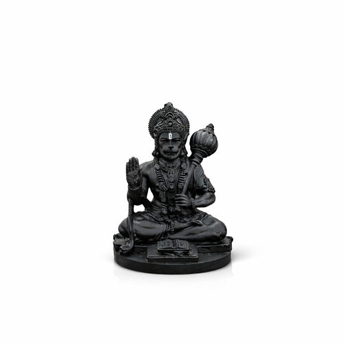 Blessing Hanuman Ji  – Matte Black Finish