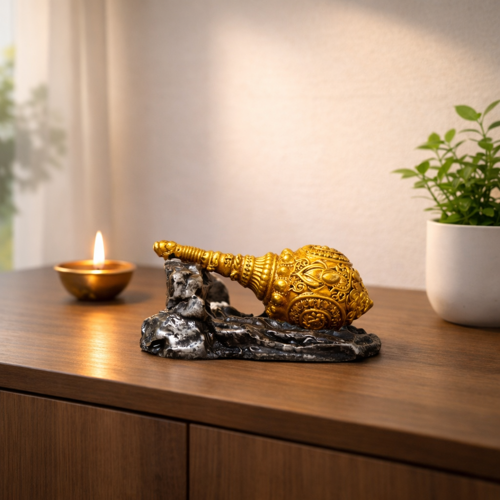 Hanuman gada Idol – Gold & Stone Finish