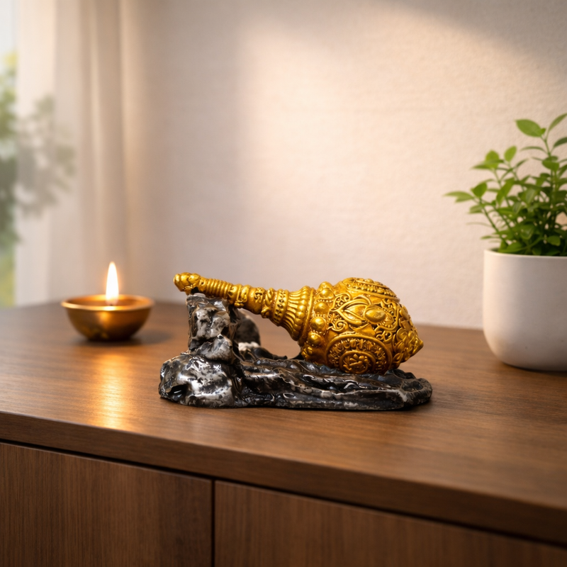 Hanuman gada Idol – Gold & Stone Finish