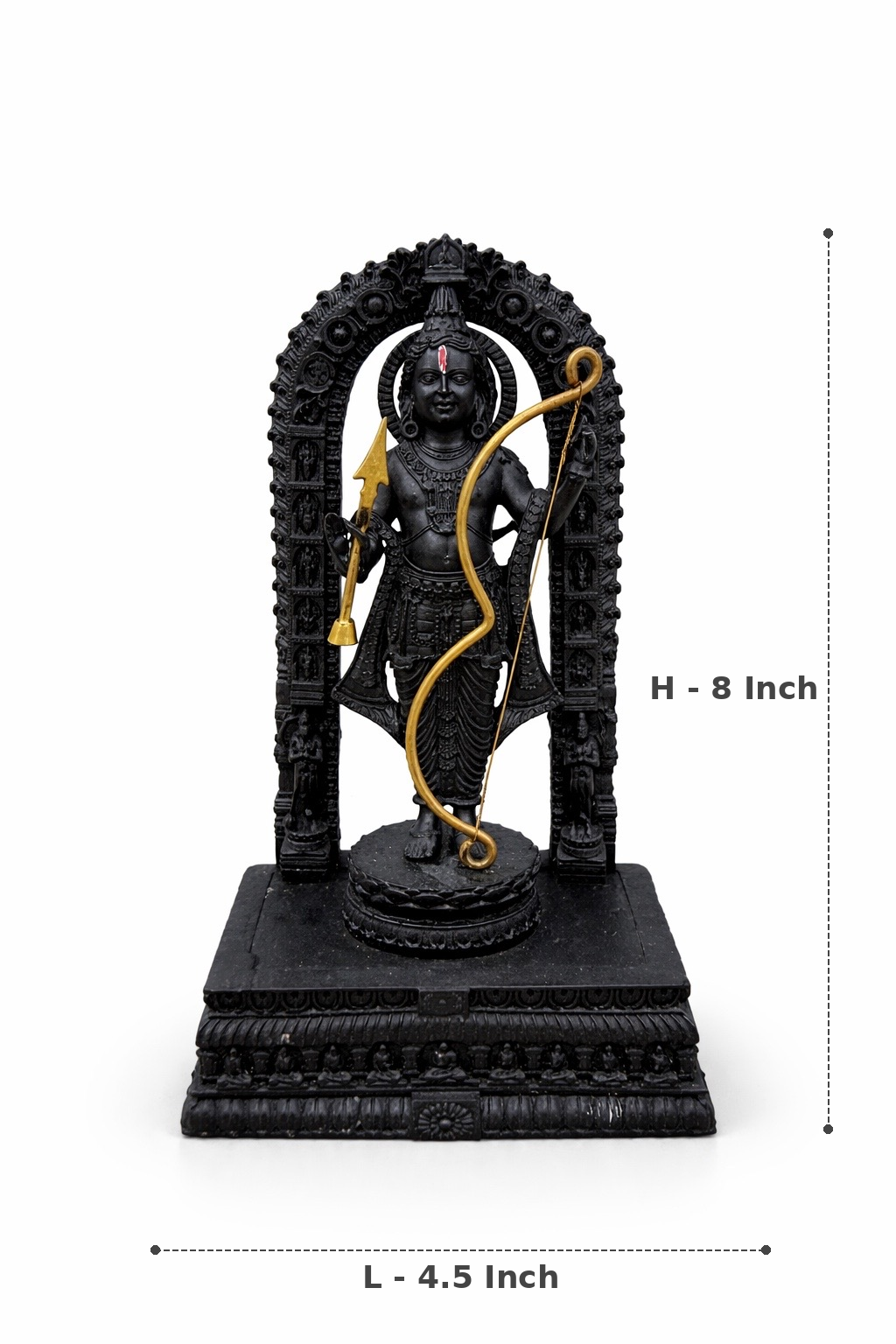 Ram lalla with  brass bow and arrow