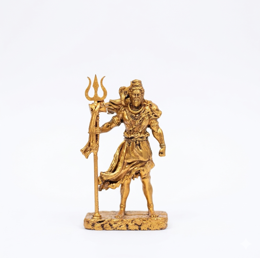 Standing Mahadev  – Gold Finish