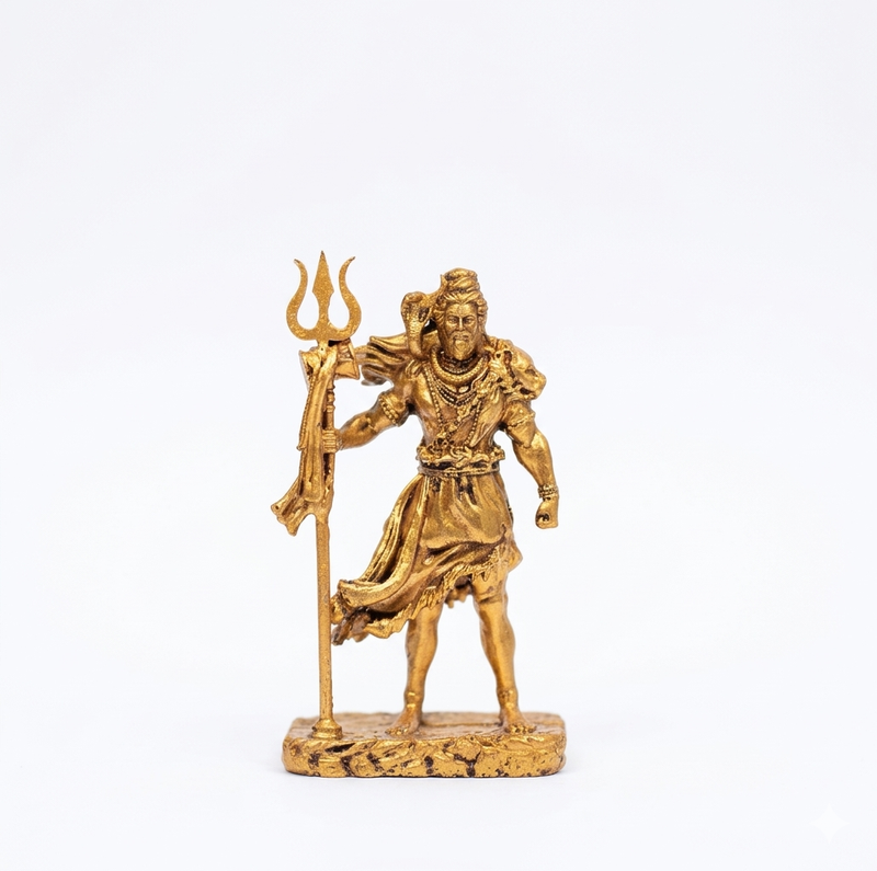 Standing Mahadev  – Gold Finish