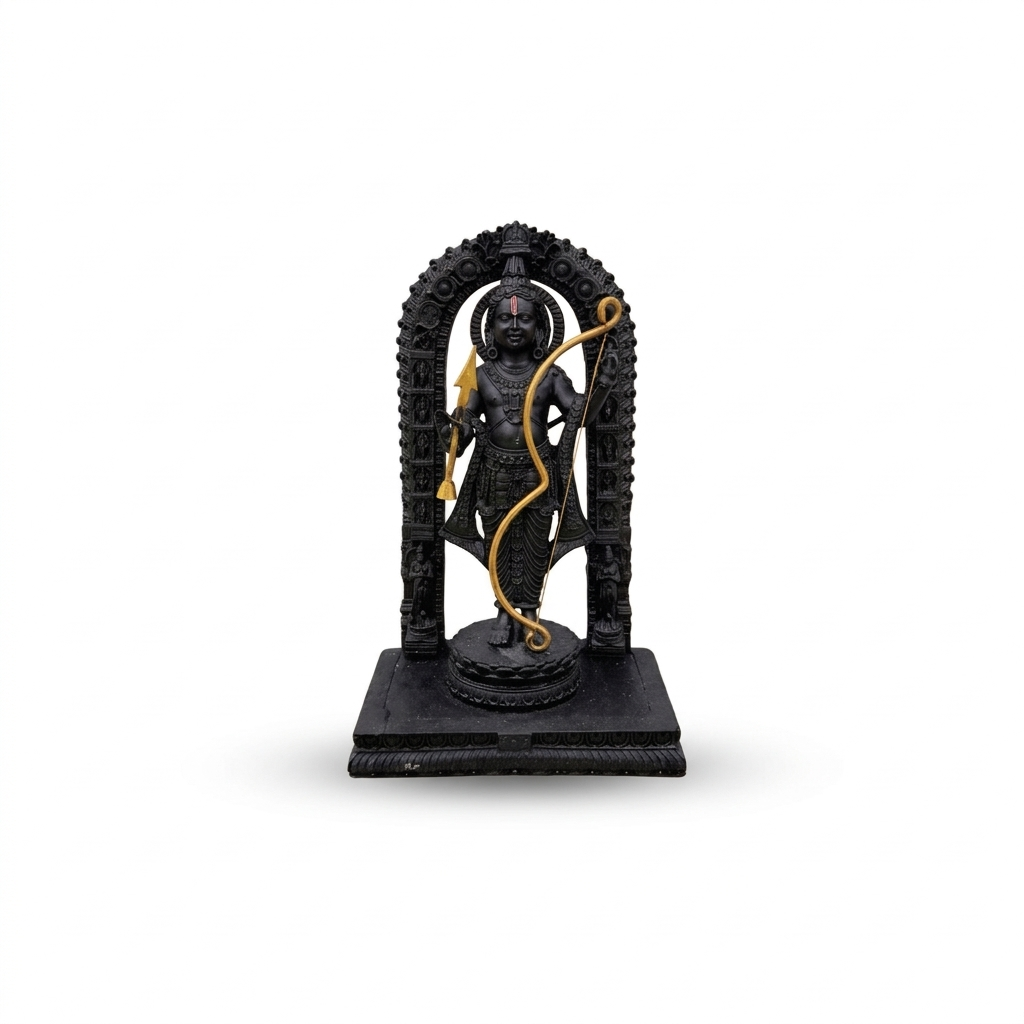 Ram lalla with  brass bow and arrow