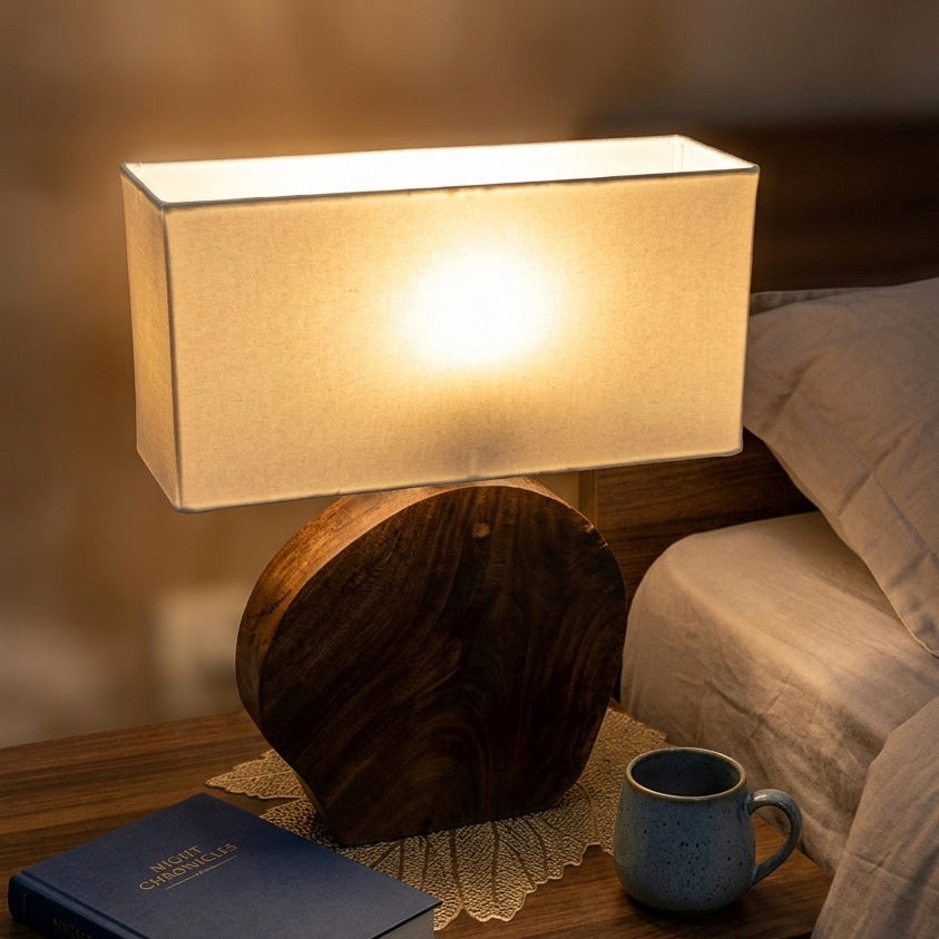 Aure- Handcrafted Sheesham wood ambient lamp