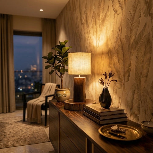 Lama- Handcrafted mango wood ambient lamp