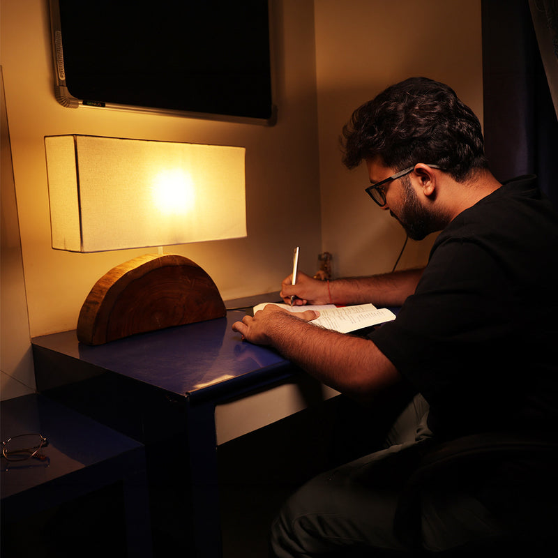 Semi Aure  - Handcrafted Seesham wood ambient lamp