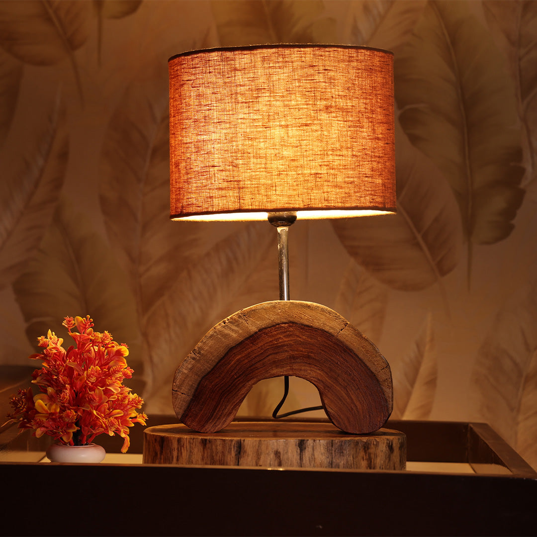 Telephone 1 - Handcrafted Seesham wood ambient lamp