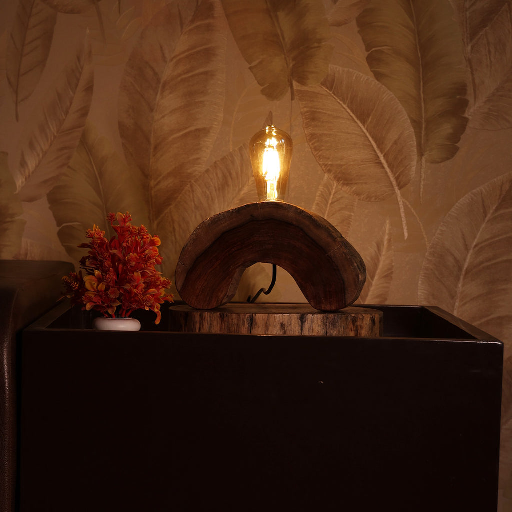 Telephone 2 - Handcrafted Seesham wood ambient lamp