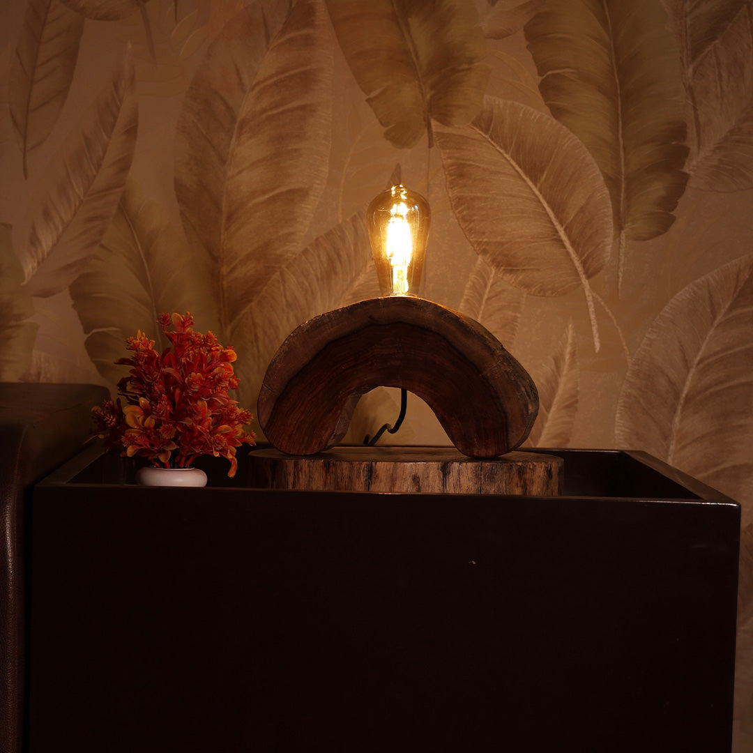 Telephone 2 - Handcrafted Seesham wood ambient lamp