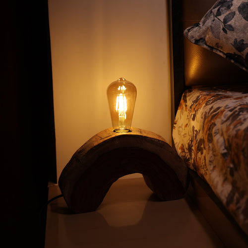 Telephone 2 - Handcrafted Seesham wood ambient lamp
