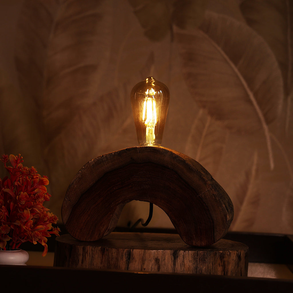 Telephone 2 - Handcrafted Seesham wood ambient lamp