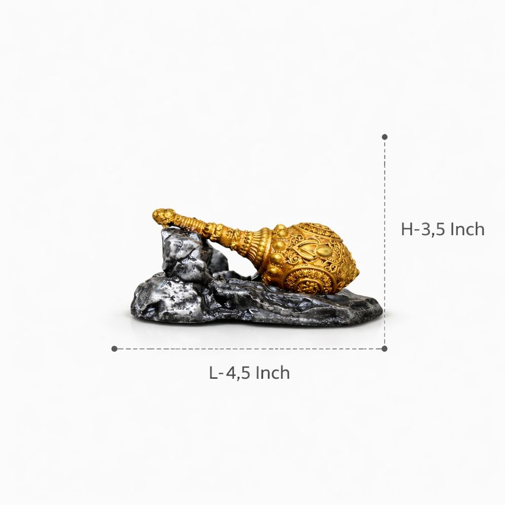 Hanuman gada Idol – Gold & Stone Finish