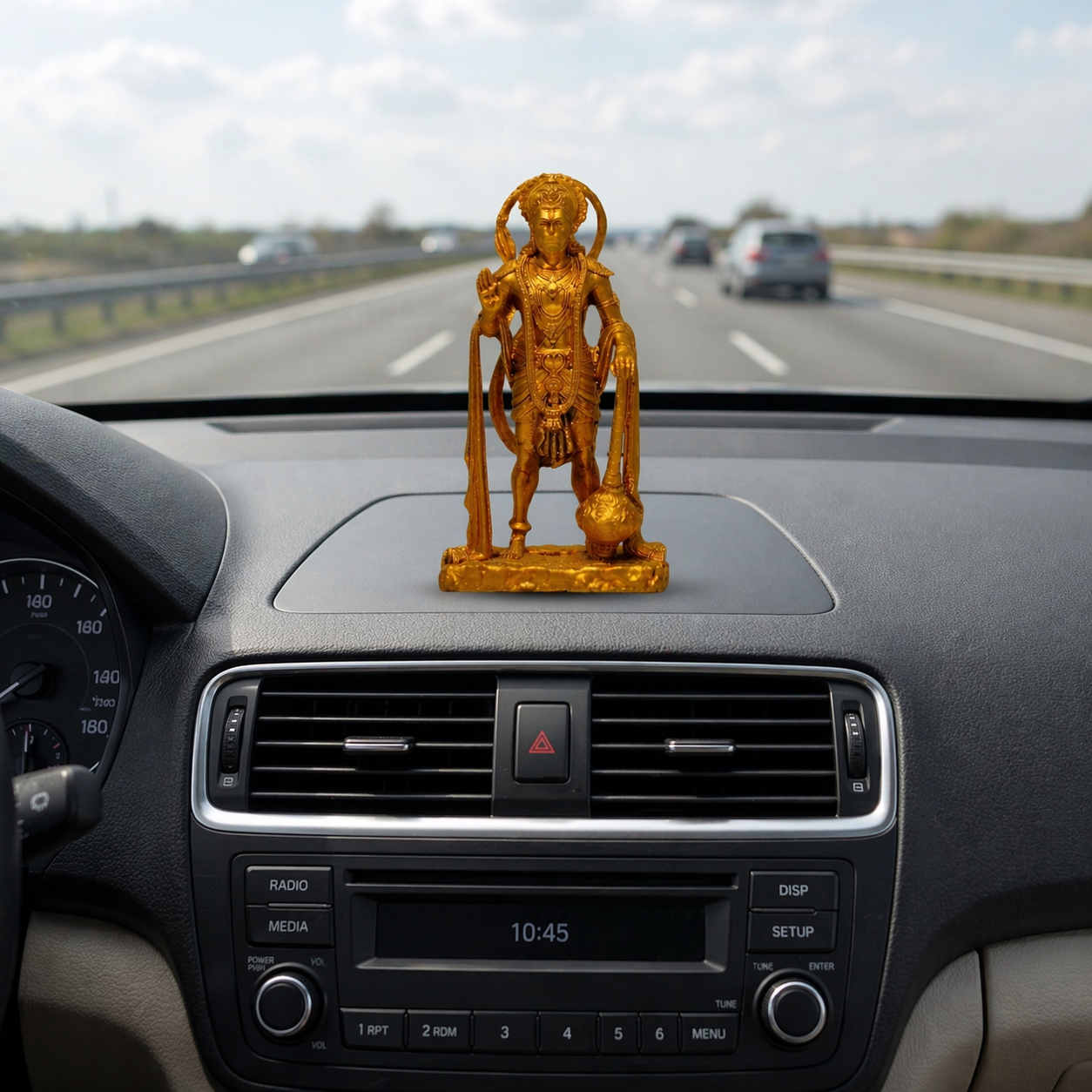 Sarangpur Hanuman ji for car dashboard – Gold Finish